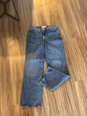 Denim Forum - Farrah curve fit high rise wide leg jeans